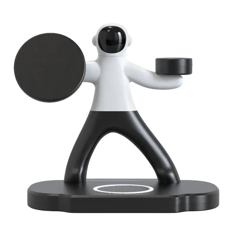 Supa-Fly 3-in-1 Wireless Charging Station Black