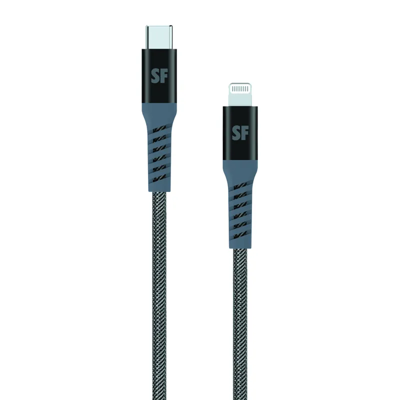 Supa-Fly Signature MFi USB-C to Lightning Cable Titanium