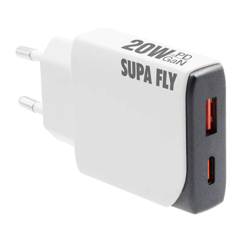 Supa-Fly 20W Dual Port Wall Charger White