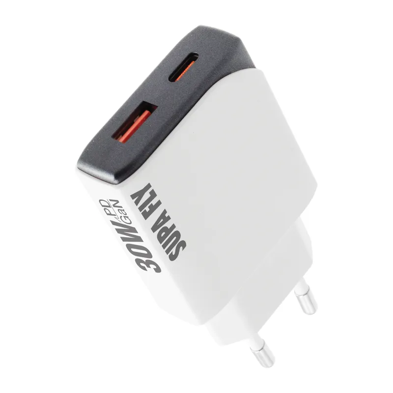 Supa-Fly 30W Dual Port Wall Charger White